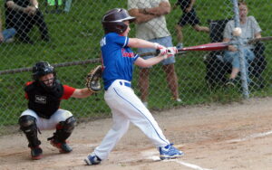 Lev (11) delivers a RBI single for TP 9U in the first inning.